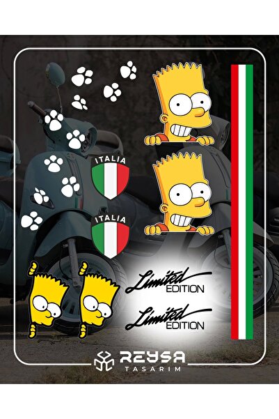 Reysa Tasarım مجموعة ملصقات محرك كابتشينو 12 قطعة ملونة