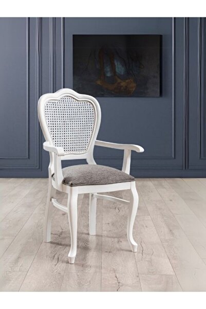 Gazzini Furniture Versailes Hazeranlı Kolçaklı Klasik Ahşap Sandalye