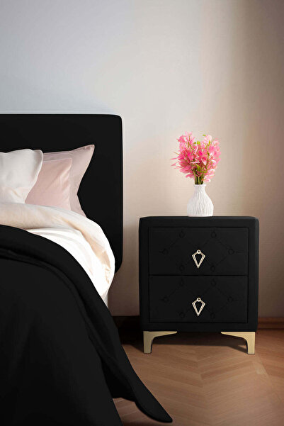 Gazzini Furniture Ruby Gold Komodin, 2 Çekmeceli