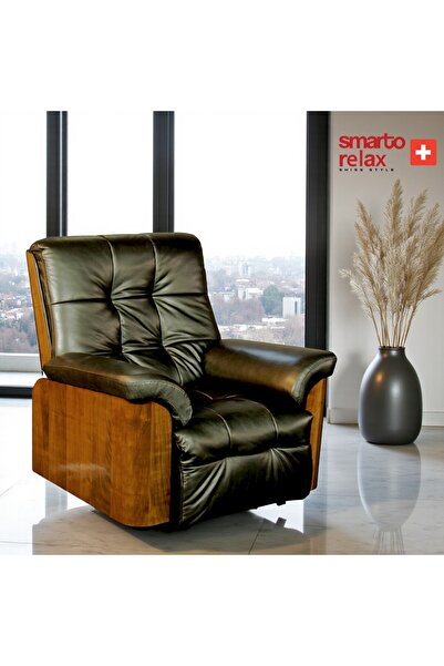 Smarto relax Miami Elektrikli Masaj&Isıtma TV Koltuğu-USB+BT Şarj, Deri Ahşap...