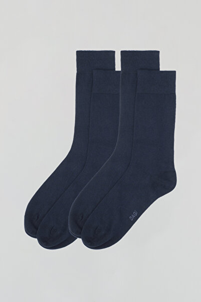 Dagi Ανδρικές κάλτσες από βαμβάκι 2 τεμαχίων σε μπλε ναυτικό χρώμα