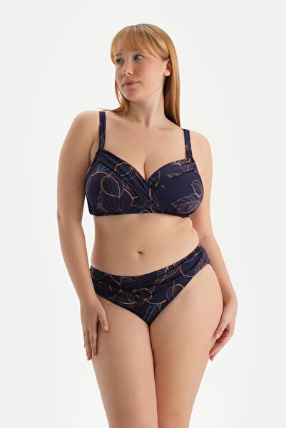 Dagi Navy Blue High Waist Bikini Bottom