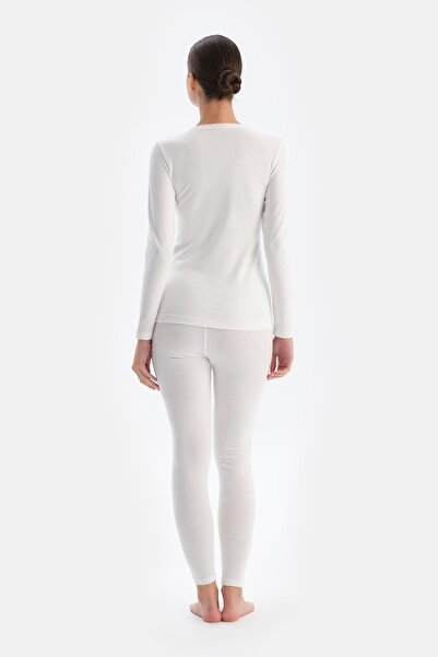 Dagi Ecru Women's Thermal Long Sleeve Top