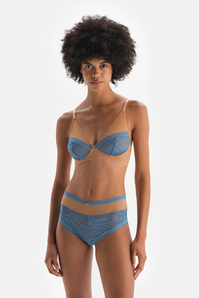 Dagi الخصر الأزرق تول محب الدانتيل مفصلة