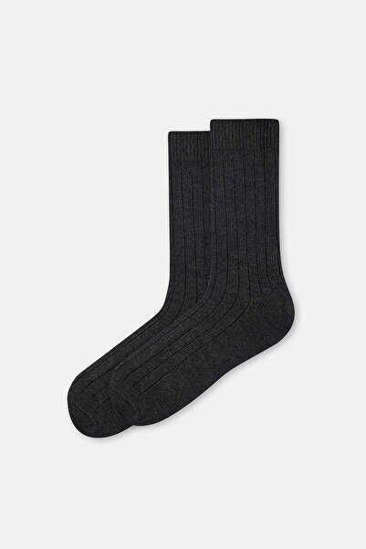 Dagi Мъжки зимни чорапи от висококачествен бамбук в цвят антрацит