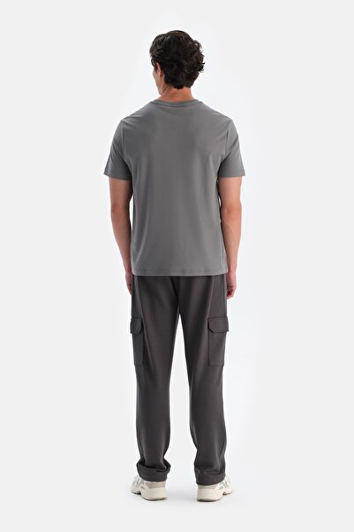 Dagi Γκρι ανδρικό μπλουζάκι με στάμπα μπροστά στο κάτω μέρος