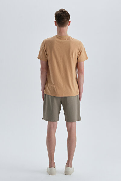 Dagi Μουστάρδα βαμβακερό μπλουζάκι με λαιμόκοψη