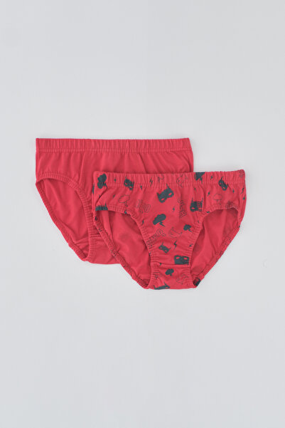 Dagi Slip pentru băieți cu imprimeu roșu, pachet de 2