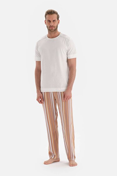 Dagi Set pijama tricotată cu mânecă scurtă cu mânecă raglan ecru