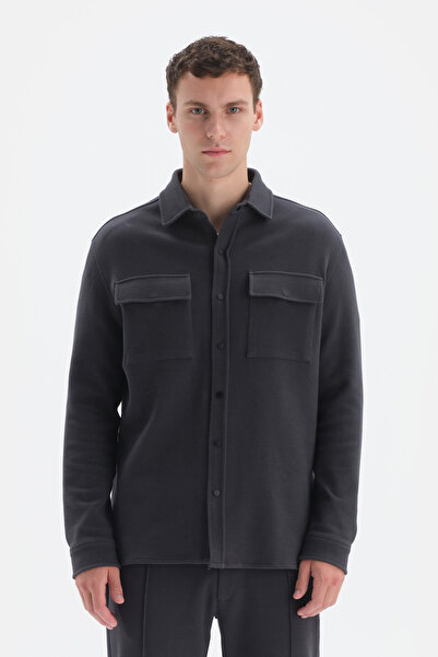 Dagi Γκρι μακρυμάνικο πουκάμισο με τσέπες