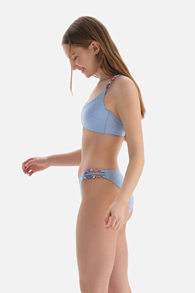 Dagi Niebieski dół od bikini o normalnej talii