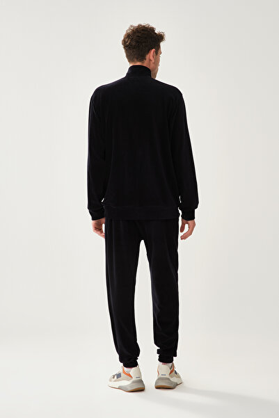 Dagi Μπλε μπλουζάκι με ψηλό γιακά με ραβδώσεις