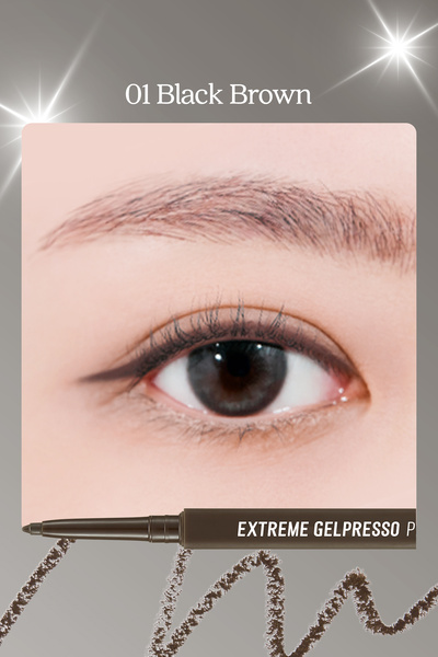 CLIO Suya Dayanıklı, Gün Boyu Kalıcı Kalem Eyeliner CLIO Extreme Gelpresso Pencil Liner (01 Black Brown)