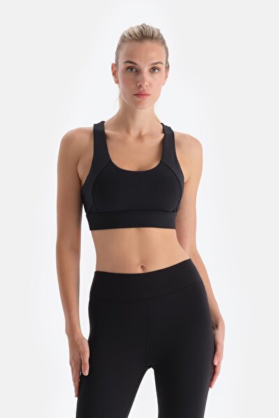 Dagi Black Women's Low-Cut Back Sports Bra