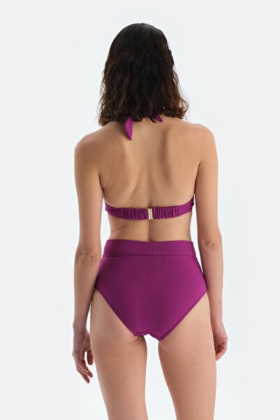 Dagi Purple High Waist Bikini Bottom