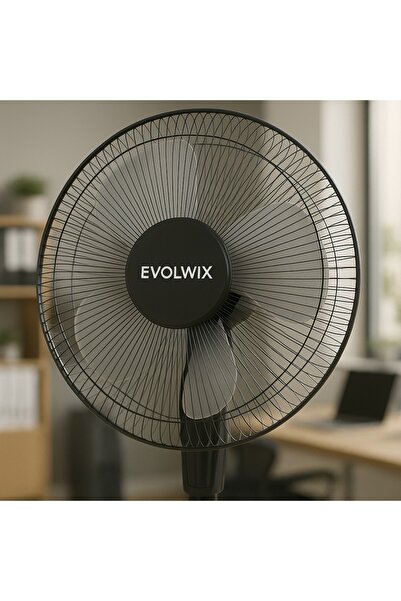 EvolWix 16'' inç Siyah Ayaklı Vantilatör