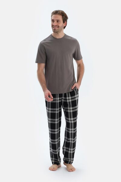 Dagi بنطلون أسود منقوش