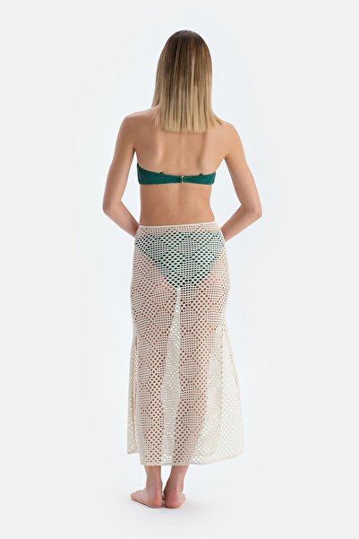 Dagi Ecru Mesh Skirt