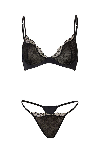 Eros Siyah Dantelli Balensiz Soft Sütyen