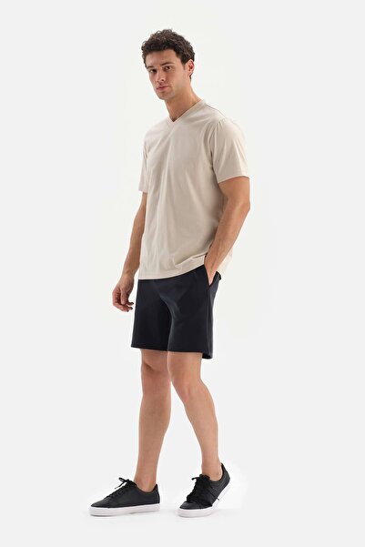 Dagi Μπεζ μπλουζάκι με λαιμόκοψη V Basic Supima