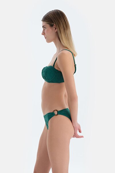 Dagi Dark Green Strapless Bikini Top