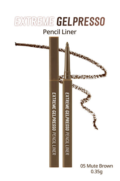 CLIO Suya Dayanıklı, Gün Boyu Kalıcı Kalem Eyeliner CLIO Extreme Gelpresso Pencil Liner (05 Mute Brown)