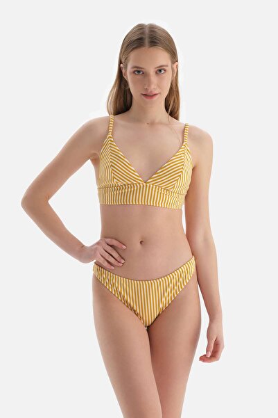 Dagi Top de bikini bralet galben fără balenă