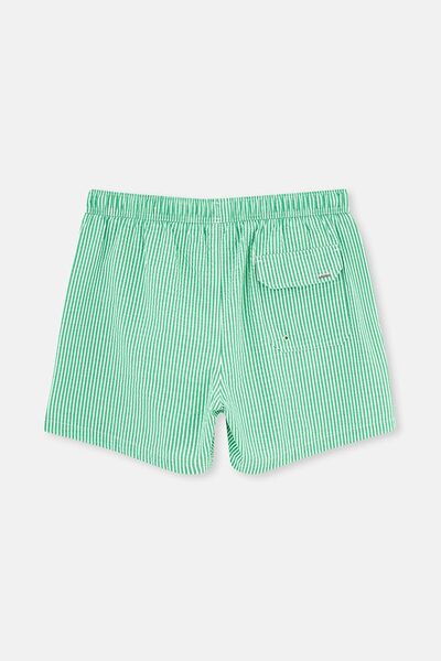 Dagi Short Striped White-Green Shorts