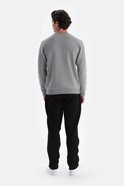 Dagi Gri Melanj Erkek Içi Şardonlu Sweatshırt
