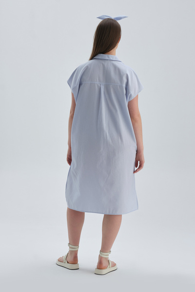 Dagi Mavi Gömlek Yaka Pamuklu Gömlek Pareo