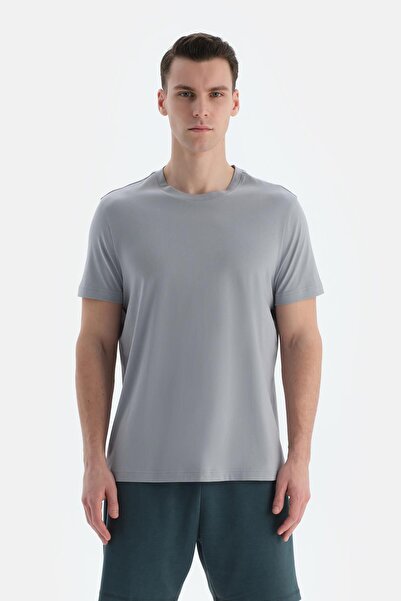 Dagi Gray Crew Neck Short Sleeve Supima T-Shirt