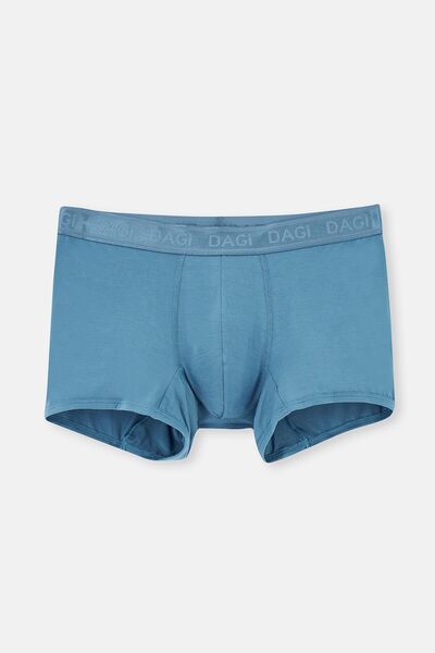 Dagi Boxer din micro modal, uni, în culoare indigo închis