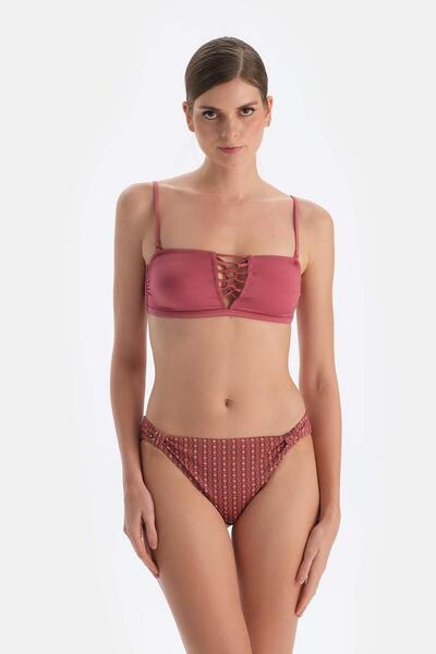 Dagi Strapless Dried Rose Bikini Top