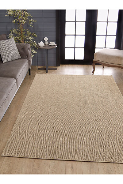 Mariesse Home Naturel Sisal Jüt Halı Yıkanabilir Toz Vermez Mutfak Kesme Sisa...