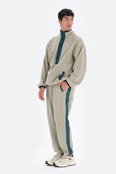 Dagi Stone Active Side Detailed Fleece Sweatpants