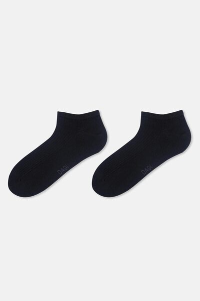 Dagi Grimelanj - Черни мъжки 2-пакетни раирани чорапи до глезена