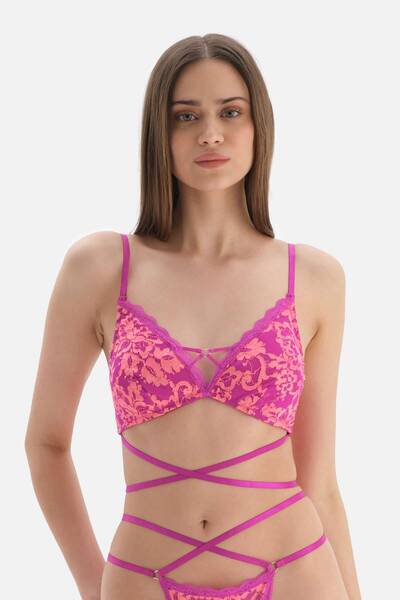 Dagi Sutien moale cu sârmă cu inimă roz