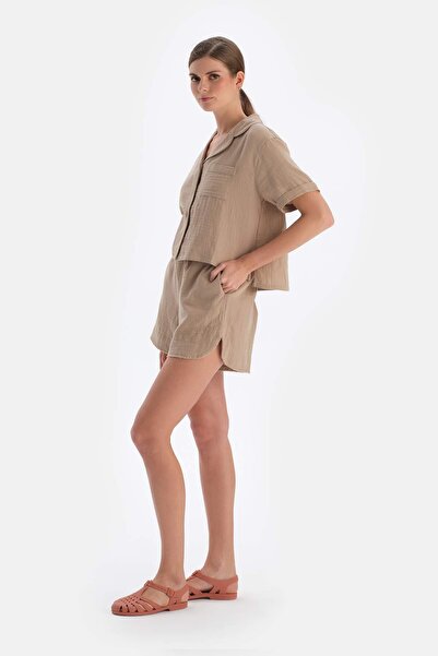 Dagi Bej Müslin Şort