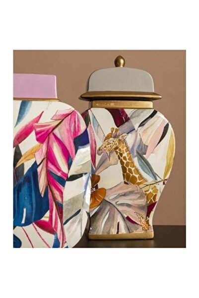 Baci Milano Savana Kavanoz Porselen 27x15x46 cm