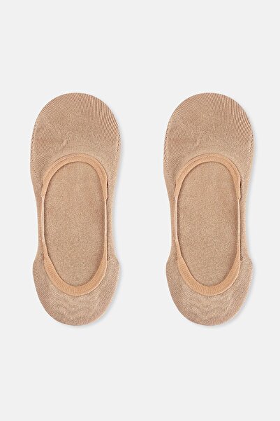 Dagi Șosete de balerină de bază din bambus, bej, pentru femei, pachet de 2