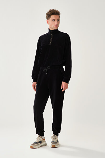 Dagi Μπλε μπλουζάκι με ψηλό γιακά με ραβδώσεις