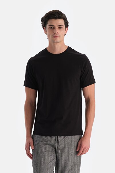 Dagi Μαύρο κοντομάνικο μπλουζάκι με λαιμόκοψη