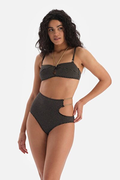 Dagi Schwarze Bikinihose mit hoher Taille