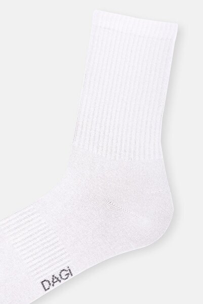 Dagi Men's White 2-Piece Basic Sports Socks Set