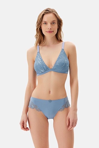 Dagi Sutien moale - Dantela albastra, fara sarma si fara cupa