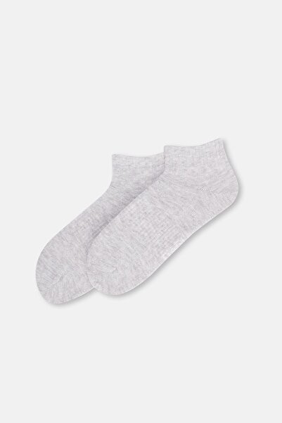 Dagi Women's White-Grey Plain Sports Socks - Pack of 2