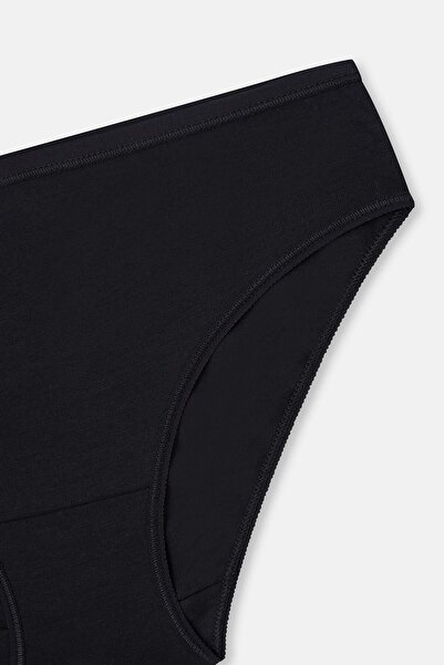 Dagi Slip negru din 2 bucăți din supersoft single jersey