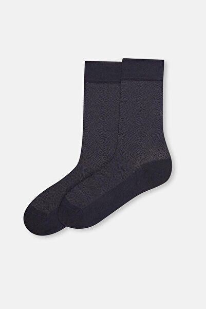 Dagi Тъмносини мъжки бамбукови чорапи със зигзаг