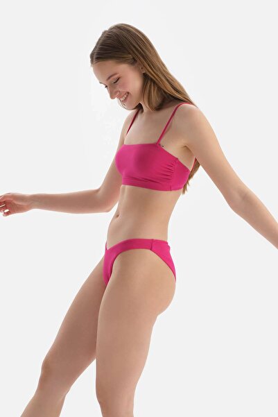 Dagi Fuchsiafarbenes BH-freies Bralette-Bikinioberteil