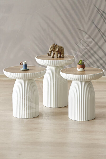 ALTINAKS MOBİLYA Diamond 3'lü Sehpa, Yan Sehpa, Zigon Sehpa - Aytaşı & Ud Ren...